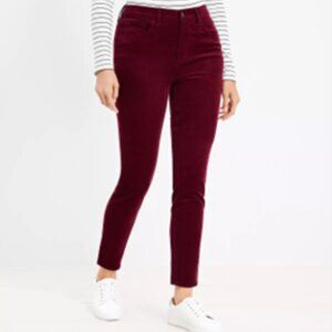 MODCLOTH Mid Rise Corduroy Pants Maroon Red